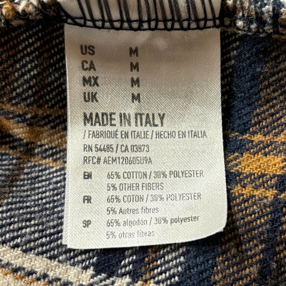 American Eagle Women's Brown Tan Plaid Jumper Dress Pockets Wide Straps Sz M - Picture 5 of 10